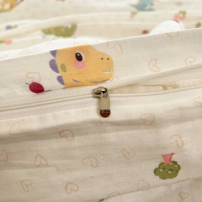 91家纺网 家纺一手货源 找家纺 博雅 2025新款全棉A类双层纱四件套 萌趣龙宝