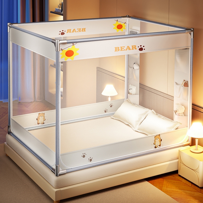 91家纺网 家纺一手货源 找家纺 （总）青竹苑 2025新款口袋款外穿防摔坐床蚊帐