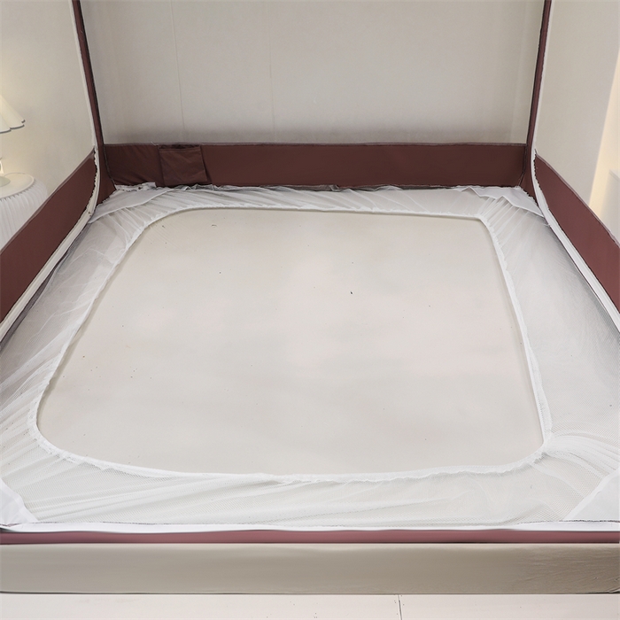 91家纺网 家纺一手货源 找家纺 青竹苑 2025新款双层雪纺边回底外穿坐床 太妃紫