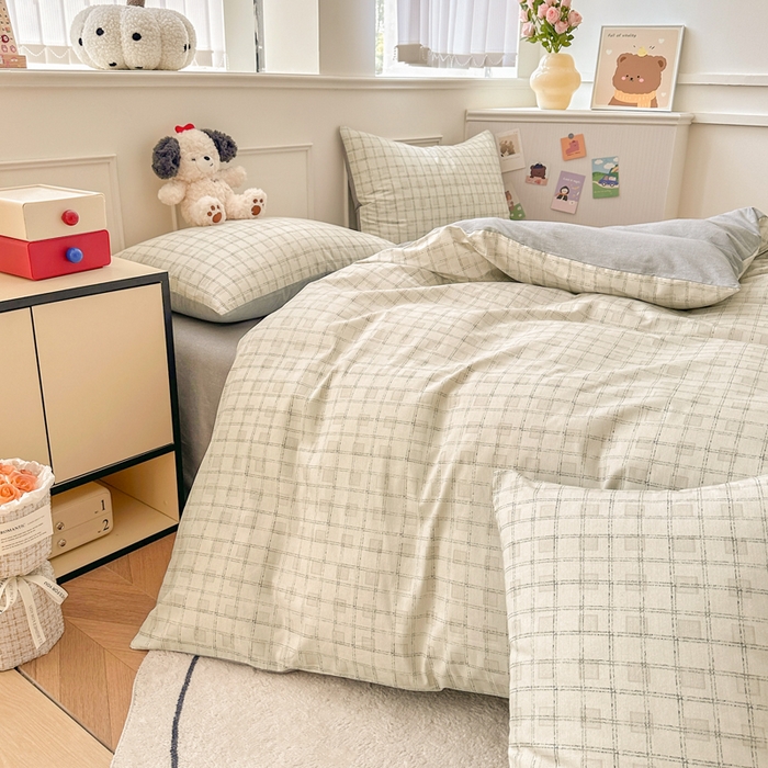 91家纺网 家纺一手货源 找家纺 柠馨 2025新款13372全棉印花四件套 空白格