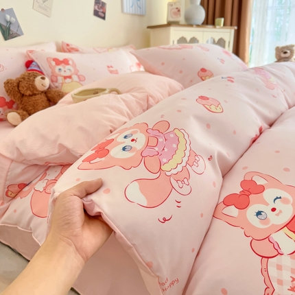 卡斯诺家纺馆 2025新款水洗云朵棉四件套【下载文件夹包含买家秀】 玲娜