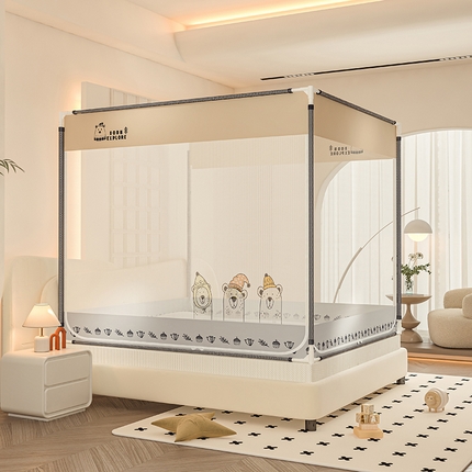 91家纺网 家纺一手货源 找家纺 （总）青竹苑 2025新款帐纱印花外穿坐床防摔蚊帐