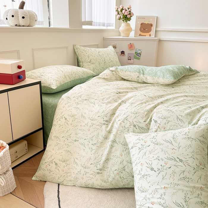 91家纺网 家纺一手货源 找家纺 柠馨 2025新款13372全棉印花四件套 洛伊