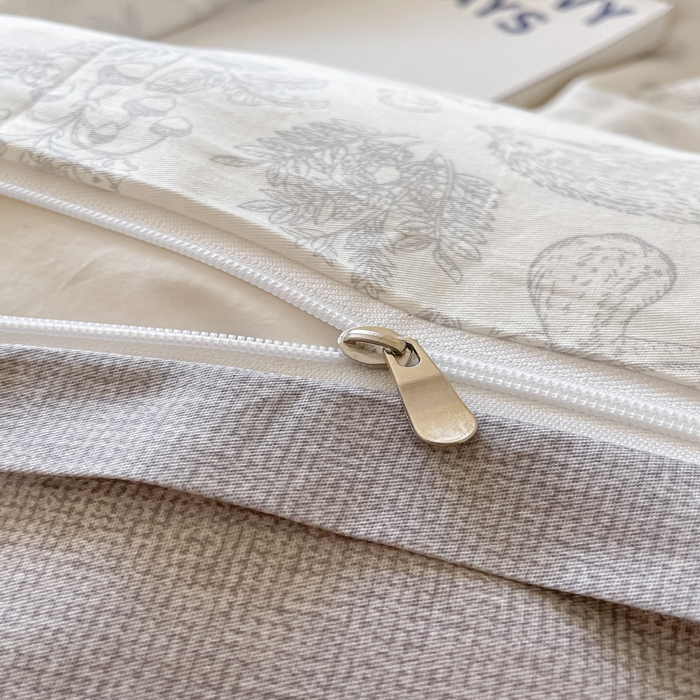 91家纺网 家纺一手货源 找家纺 柠馨 2025新款13372全棉床单床笠枕套被套单品系列-单被套 可爱森林