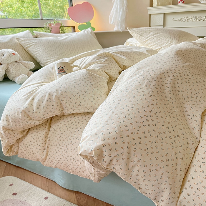 91家纺网 家纺一手货源 找家纺 柠馨 2025新款13372全棉床单床笠枕套被套单品系列-单被套 淡若烟云