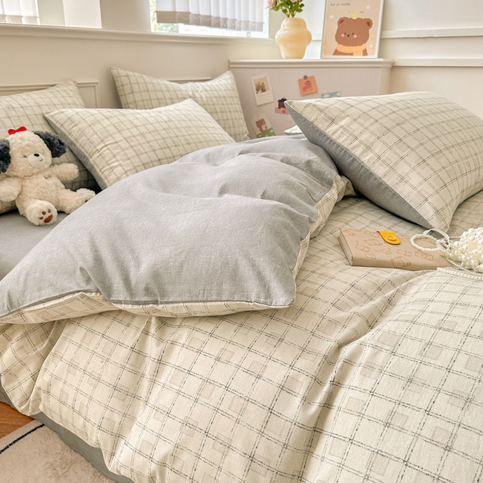 91家纺网 家纺一手货源 找家纺 柠馨 2025新款13372全棉印花四件套 空白格