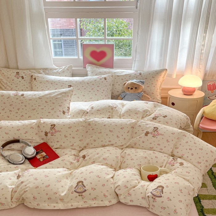 91家纺网 家纺一手货源 找家纺 博雅 2025新款全棉A类双层纱四件套 奇遇秘境