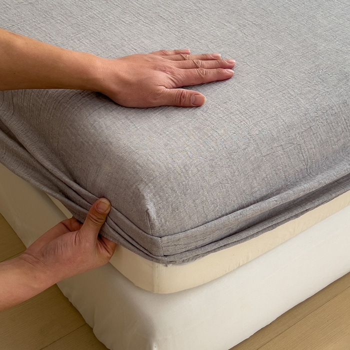 91家纺网 家纺一手货源 找家纺 席世家皱皱纱床笠 泡沫灰