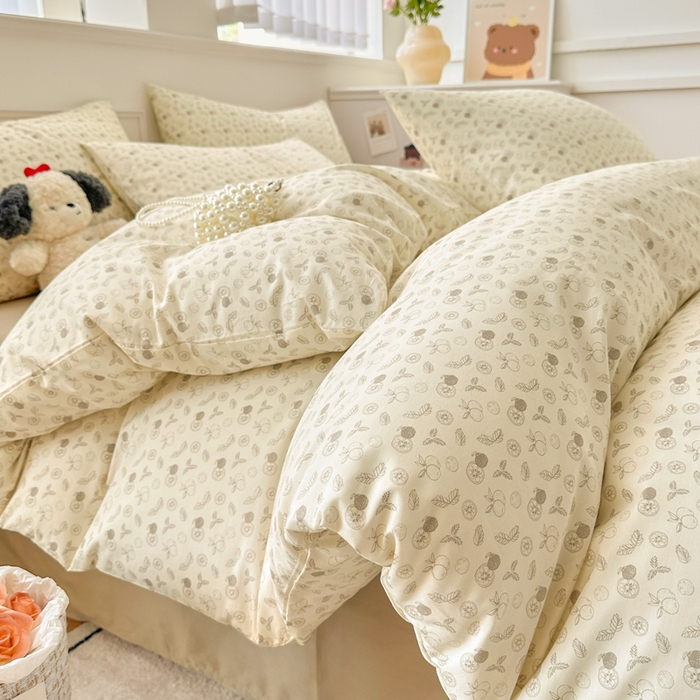 91家纺网 家纺一手货源 找家纺 柠馨 2025新款13372全棉床单床笠枕套被套单品系列-单被套 花夕