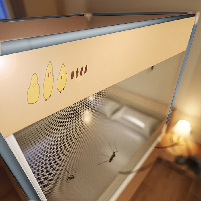 91家纺网 家纺一手货源 找家纺 青竹苑 2025新款烫画外穿防摔坐床蚊帐 萌萌熊