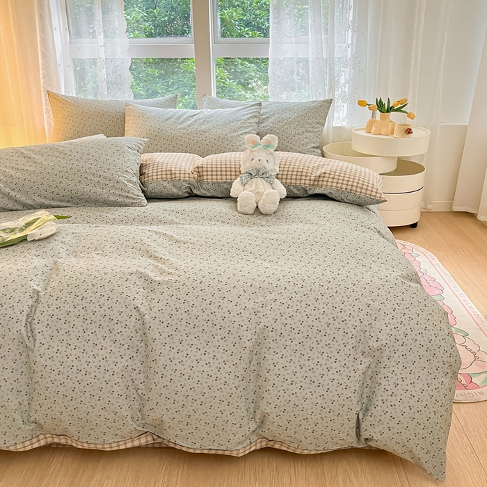 91家纺网 家纺一手货源 找家纺 柠馨 2025新款13372全棉印花四件套 觅儿