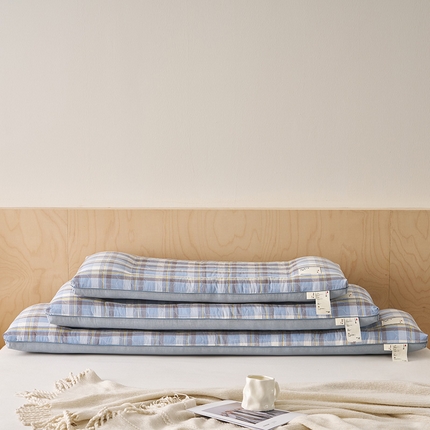 91家纺网 家纺一手货源 找家纺 （总）乐可 2025新款色织水洗棉长枕双人枕枕头枕芯