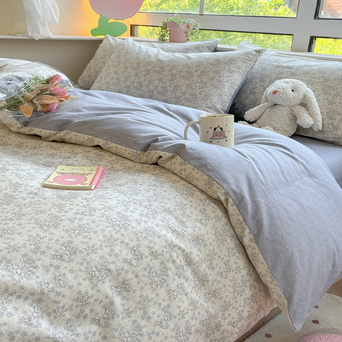 91家纺网 家纺一手货源 找家纺 柠馨 2025新款13372全棉学生三件套单人宿舍三件套四件套 忆南