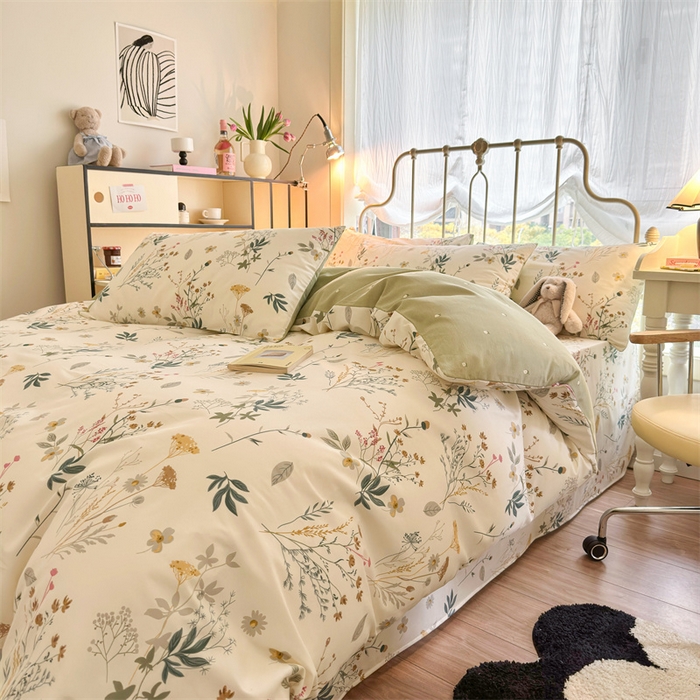 91家纺网 家纺一手货源 找家纺 名兮家居 2025年新款13372全棉印花四件套-卡通系列 东篱