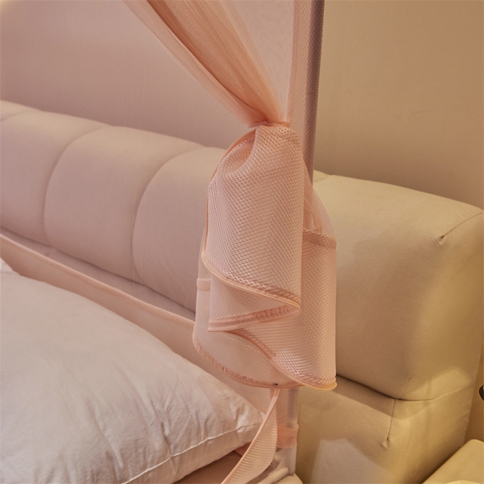 91家纺网 家纺一手货源 找家纺 青竹苑 2025新款花边TU拉链外穿全底坐床蚊帐 香妃玉