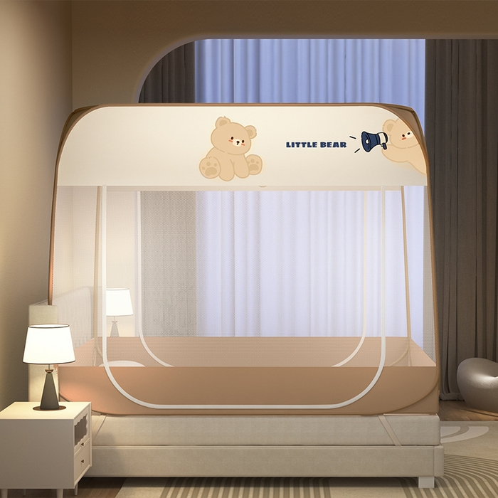 91家纺网 家纺一手货源 找家纺 （总）青竹苑 2025新款免安装方顶布三角防尘顶款魔术蚊帐