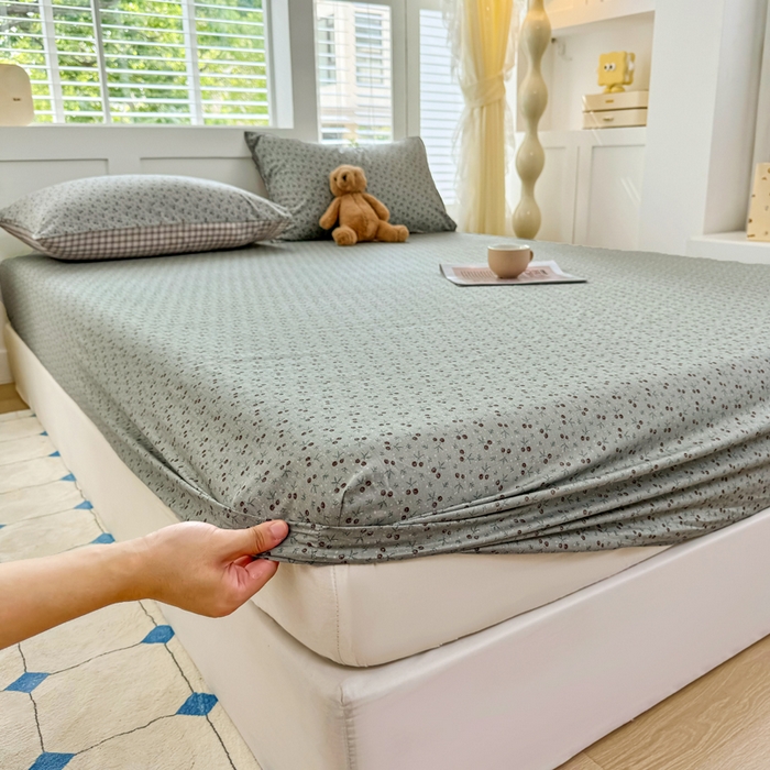 91家纺网 家纺一手货源 找家纺 柠馨 2025新款13372全棉床单床笠枕套被套单品系列-单床笠 觅儿