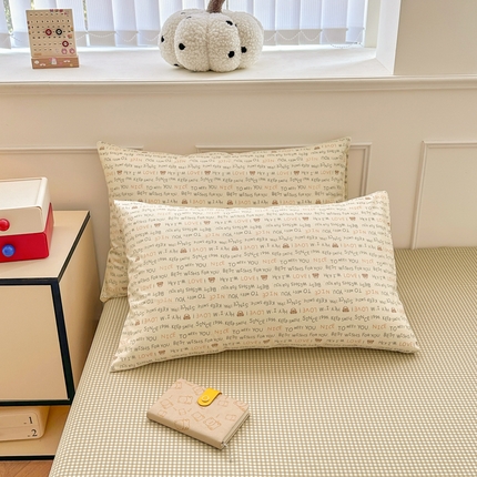 91家纺网 家纺一手货源 找家纺 （总）柠馨 2025新款13372全棉床单床笠枕套被套单品系列-单枕套