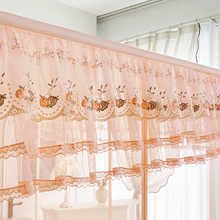 91家纺网 家纺一手货源 找家纺 （总）青竹苑 2025新款紫荆花床笠式坐床防摔蚊帐