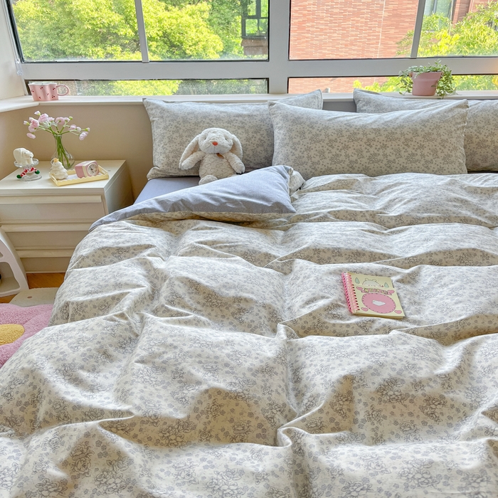 91家纺网 家纺一手货源 找家纺 柠馨 2025新款13372全棉学生三件套单人宿舍三件套四件套 忆南