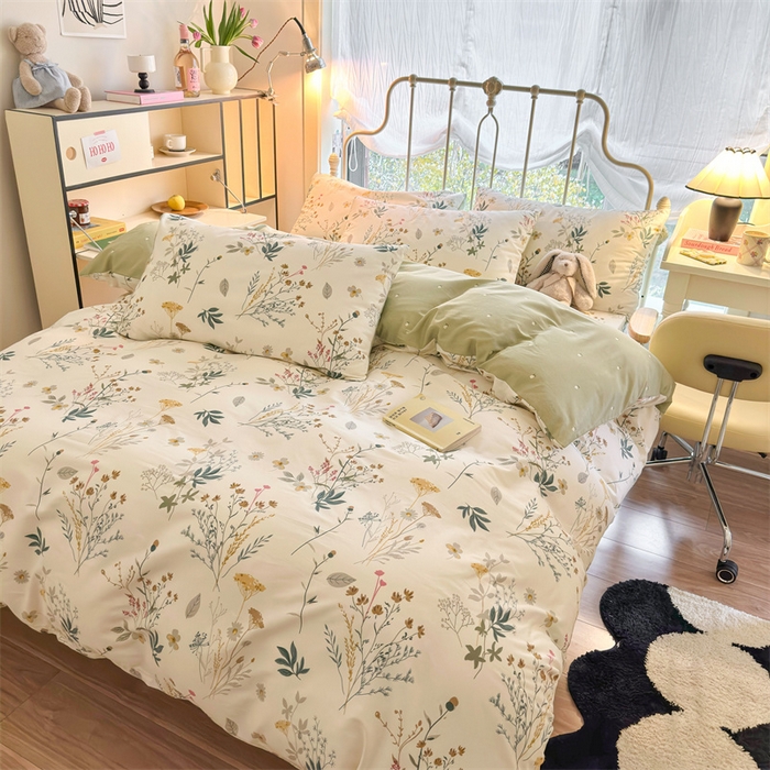 91家纺网 家纺一手货源 找家纺 名兮家居 2025年新款13372全棉印花四件套-卡通系列 东篱