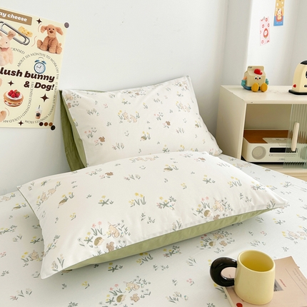 柠馨 2025新款13372全棉床单床笠枕套被套单品系列-单枕套 仙子