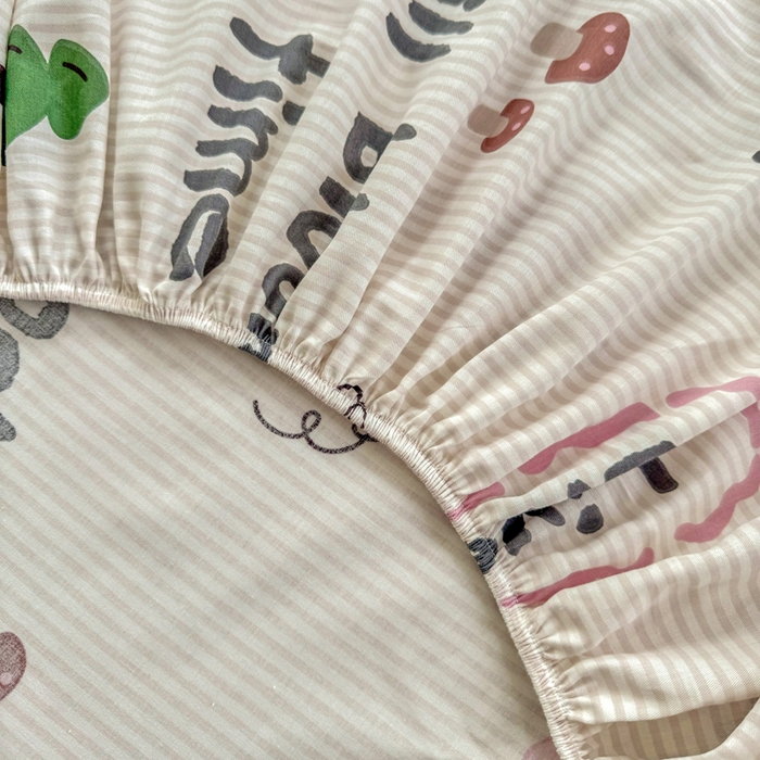 91家纺网 家纺一手货源 找家纺 柠馨 2025新款13372全棉床单床笠枕套被套单品系列-单床笠 梦幻小鹿