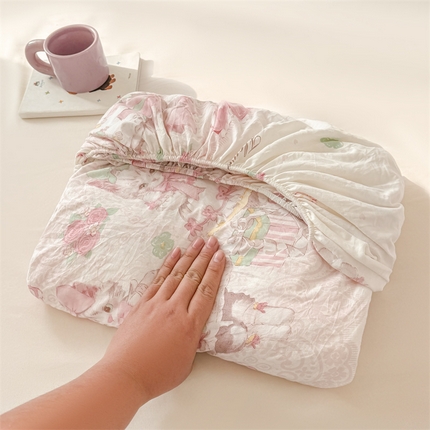 91家纺网 家纺一手货源 找家纺 （总）温眠 2025新款A类亲肤水洗棉可爱卡通印花床笠