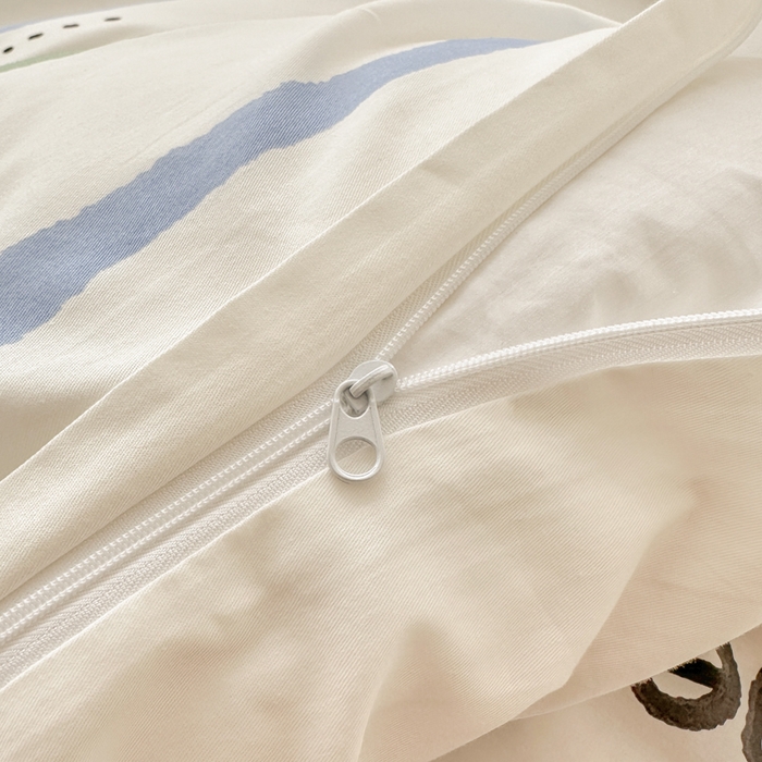 91家纺网 家纺一手货源 找家纺 柠馨 2025新款13372全棉床单床笠枕套被套单品系列-单被套 喵星人