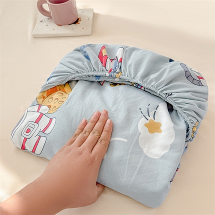 91家纺网 家纺一手货源 找家纺 （总）温眠 2025新款A类亲肤水洗棉可爱卡通印花床笠