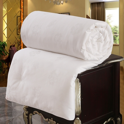 安逸恋 2025新款100s纯棉提花桑蚕丝被 白色