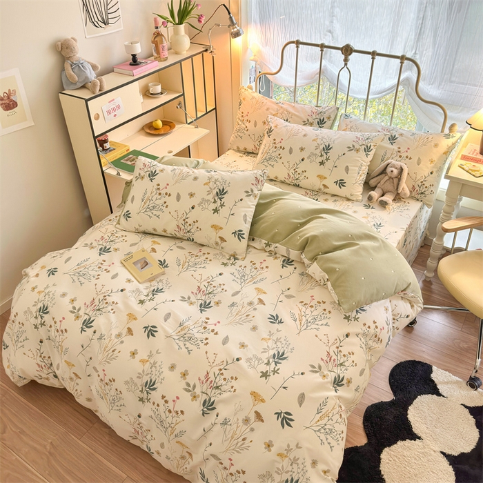 91家纺网 家纺一手货源 找家纺 名兮家居 2025年新款13372全棉印花四件套-卡通系列 东篱