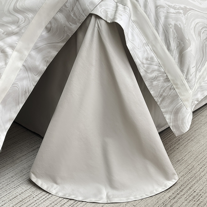 91家纺网 家纺一手货源 找家纺 【直播爆款】A类全棉数码印花四件套纯棉轻奢风长绒棉床单被套条纹床上用品 SM浮影-梵希银