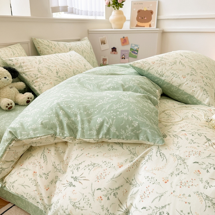 91家纺网 家纺一手货源 找家纺 柠馨 2025新款13372全棉床单床笠枕套被套单品系列-单被套 洛伊