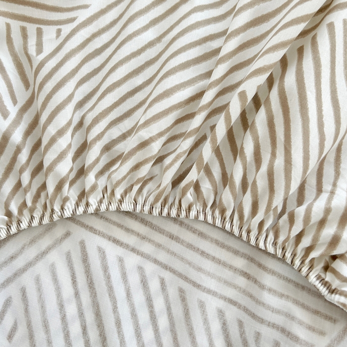 91家纺网 家纺一手货源 找家纺 柠馨 2025新款13372全棉床单床笠枕套被套单品系列-单床笠 编织生活咖