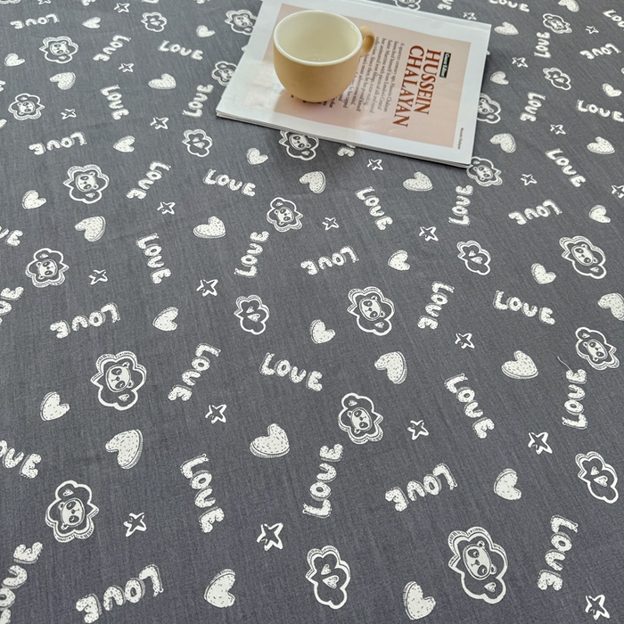 91家纺网 家纺一手货源 找家纺 柠馨 2025新款13372全棉床单床笠枕套被套单品系列-单床笠 百变小熊喵