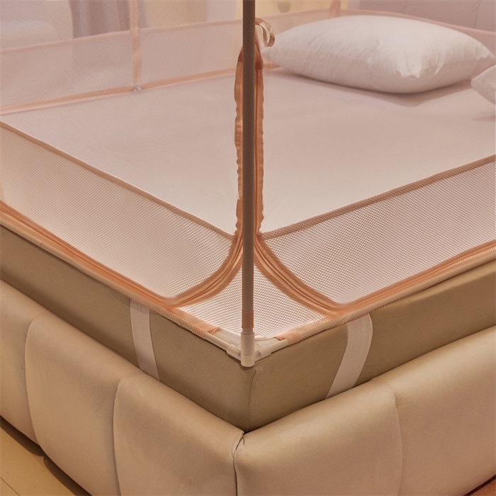 91家纺网 家纺一手货源 找家纺 青竹苑 2025新款花边TU拉链外穿全底坐床蚊帐 香妃玉