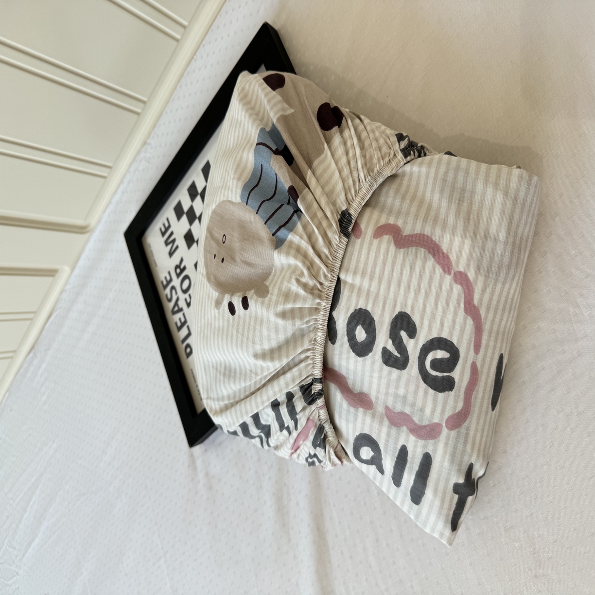 91家纺网 家纺一手货源 找家纺 柠馨 2025新款13372全棉床单床笠枕套被套单品系列-单床笠 梦幻小鹿