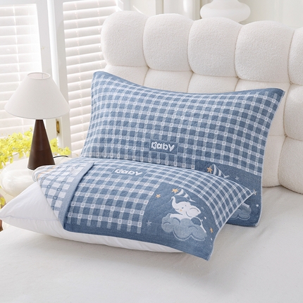 91家纺网 家纺一手货源 找家纺 （总）朴尔家纺-毛巾被 2025新款芬柔AB纱卡通三层纯棉纱布枕巾