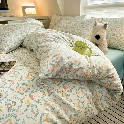 柠馨 2025新款13372全棉印花四件套 森友季