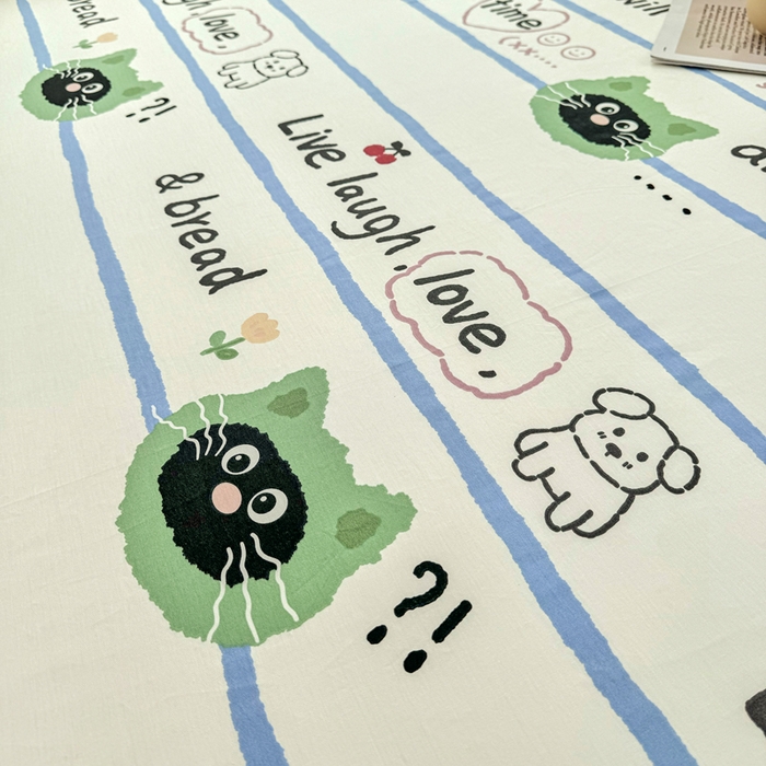 91家纺网 家纺一手货源 找家纺 柠馨 2025新款13372全棉床单床笠枕套被套单品系列-单床笠 喵星人