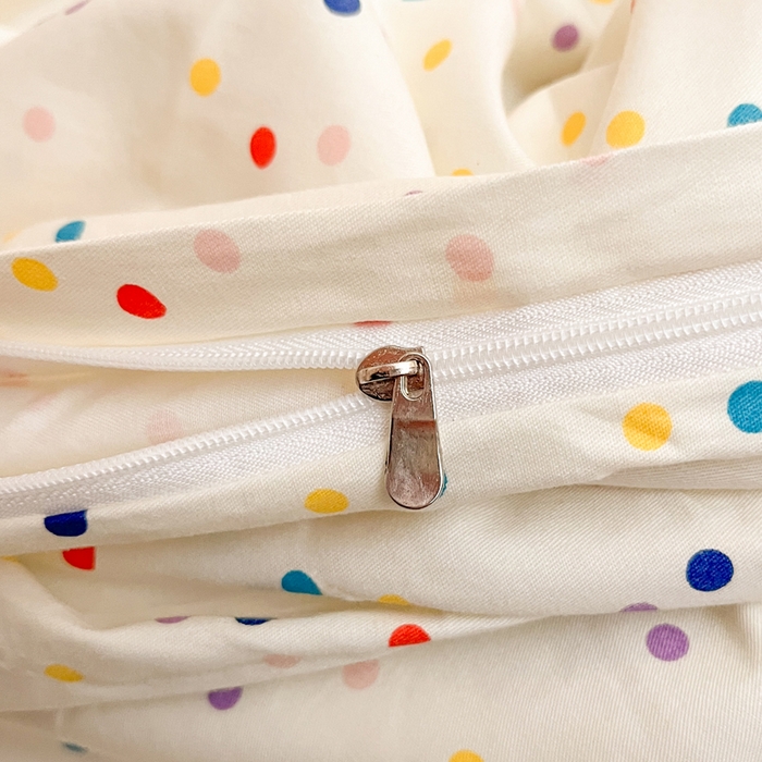 91家纺网 家纺一手货源 找家纺 柠馨 2025新款13372全棉床单床笠枕套被套单品系列-单被套 点点