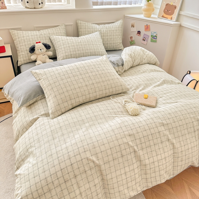 91家纺网 家纺一手货源 找家纺 柠馨 2025新款13372全棉印花四件套 空白格