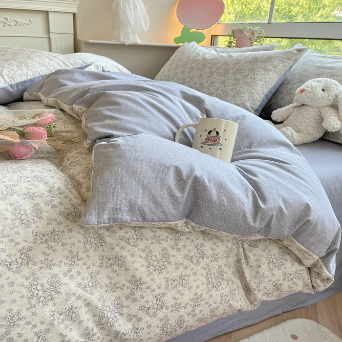 91家纺网 家纺一手货源 找家纺 柠馨 2025新款13372全棉学生三件套单人宿舍三件套四件套 忆南