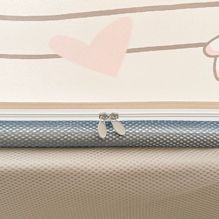 91家纺网 家纺一手货源 找家纺 青竹苑 2025新款三门大版上下布印花外穿坐床蚊帐床笠式防摔方帐 乖乖兔