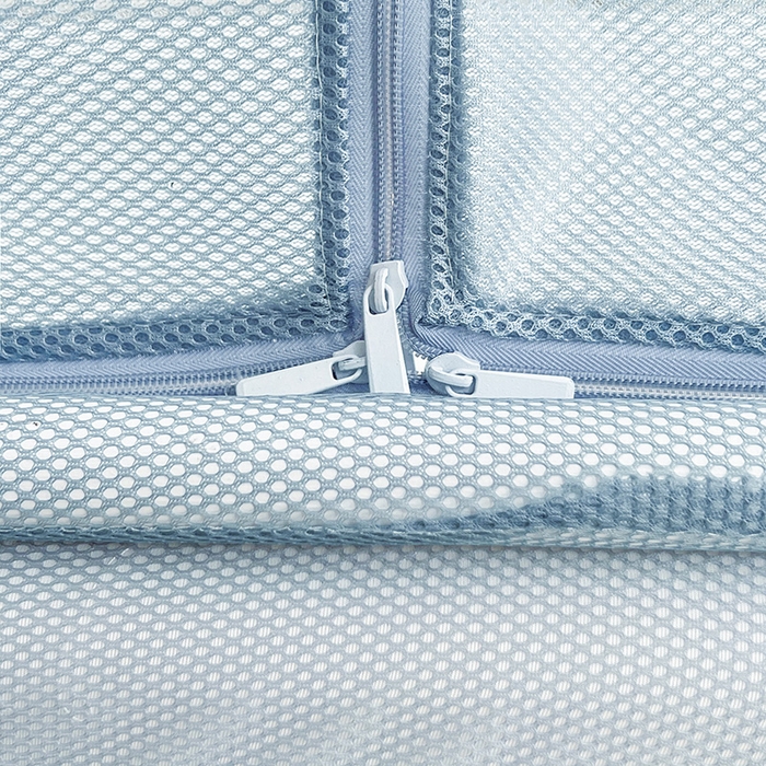 91家纺网 家纺一手货源 找家纺 青竹苑 2025新款紫荆花床笠式坐床防摔蚊帐 青春蓝