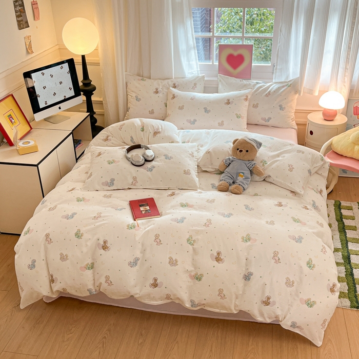 91家纺网 家纺一手货源 找家纺 博雅 2025新款全棉A类双层纱四件套 小马宝莉