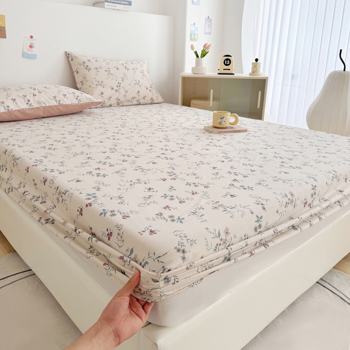 91家纺网 家纺一手货源 找家纺 柠馨 2025新款13372全棉床单床笠枕套被套单品系列-单床笠 沐风