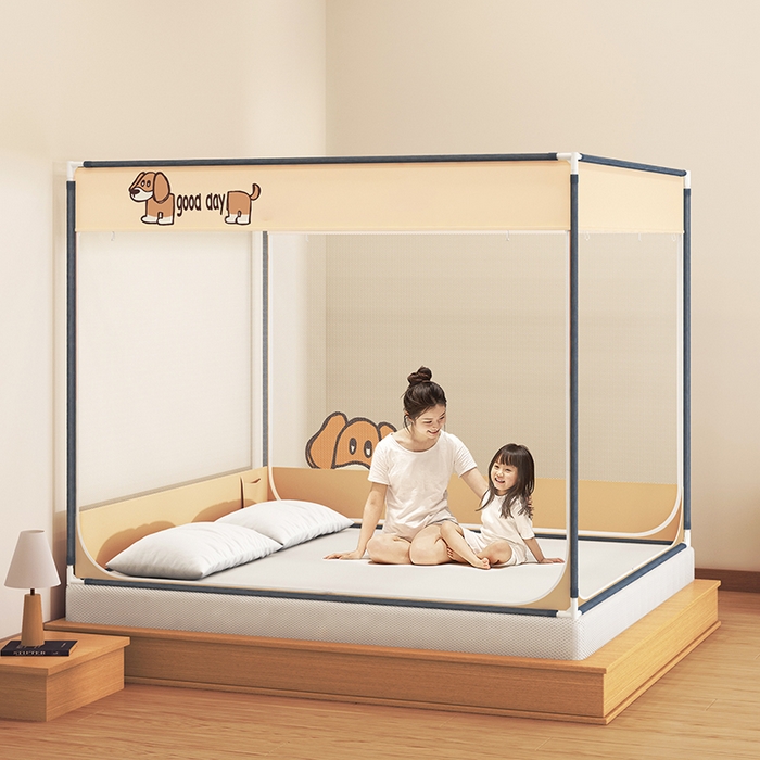 91家纺网 家纺一手货源 找家纺 （总）青竹苑 2025新款烫画外穿防摔坐床蚊帐