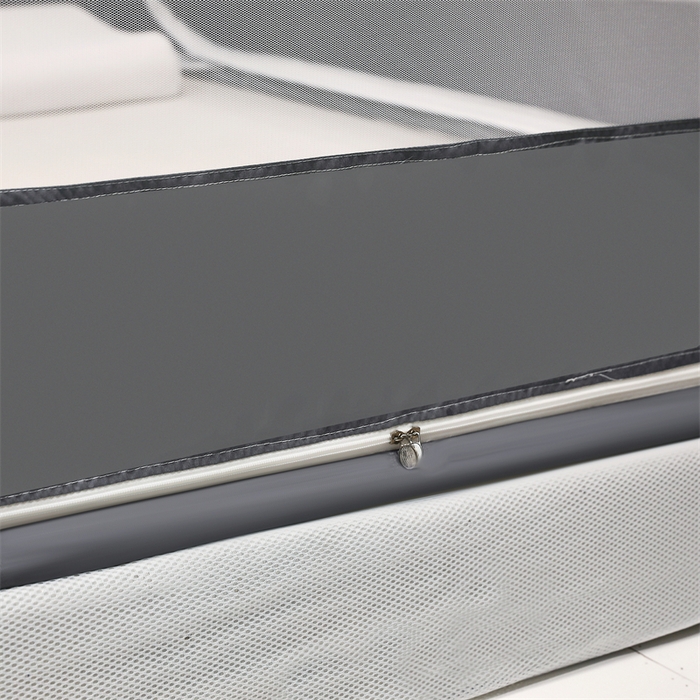 91家纺网 家纺一手货源 找家纺 青竹苑 2025新款双层雪纺边回底外穿坐床 绅士灰